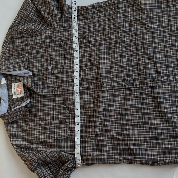 Dockers Plaid Long Sleeve Button Down Shirt LARGE Green Tan - Picture 15 of 16